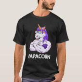 Mannen Papacorn Bodybuilder papa T-shirt (Voorkant)