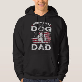 Mannen papa's beste hond vader ooit Amerikaanse vl Hoodie