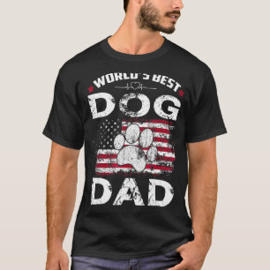 Mannen papa's beste hond vader ooit Amerikaanse vl T-shirt