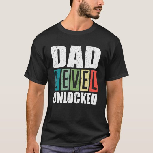 Mannen papa's eerste keer ontgrendeld t-shirt (Voorkant)