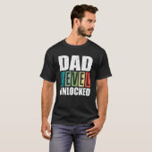 Mannen papa's eerste keer ontgrendeld t-shirt (Voorkant volledig)
