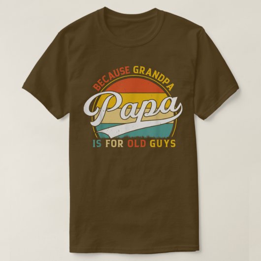 Mannen papa's omdat opa voor bejaarde jongens is t-shirt (Design voorkant)