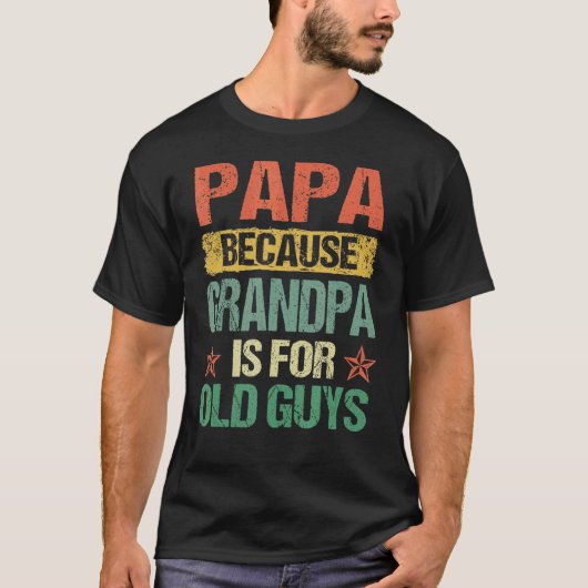 Mannen papa's omdat opa voor bejaarde jongens vade t-shirt (Voorkant)