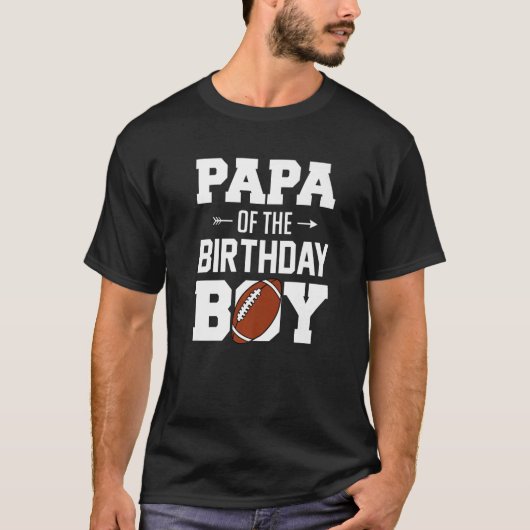 Mannen papa's van de Football-jongen van de geboor T-shirt (Voorkant)