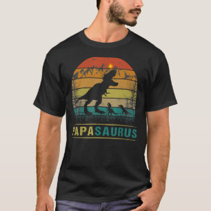Mannen Papasaurus en Kind Rex familie troep u T-shirt