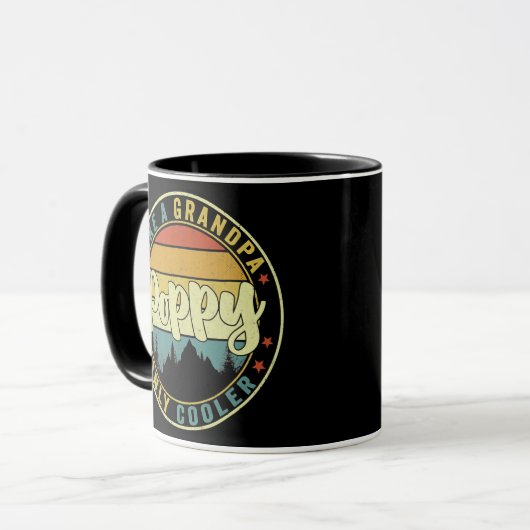 Mannen papaver als opa alleen koellaffe vader mok (Voorkant links)