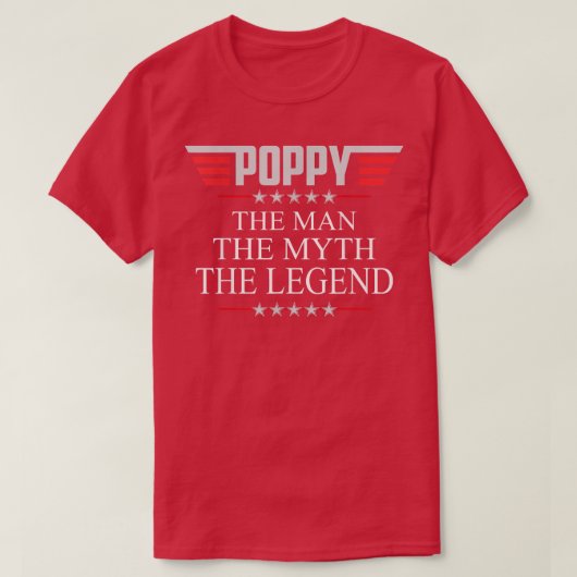 Mannen papaver het Man de mythe de Legend V2 papav T-shirt (Design voorkant)