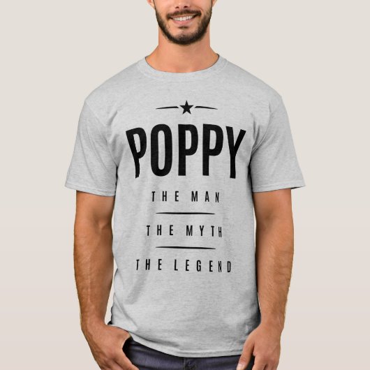 Mannen papaver het Man de mythe de legende T-shirt (Voorkant)