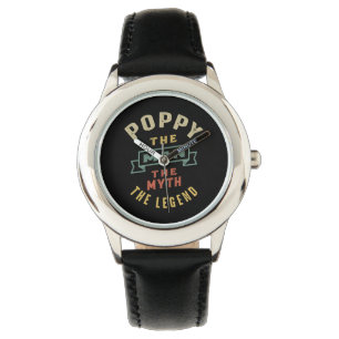 Mannen papaver het Man Myth Legend vader Gift Horloge