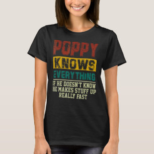 Mannen papaver weet alles  papaver vet t-shirt