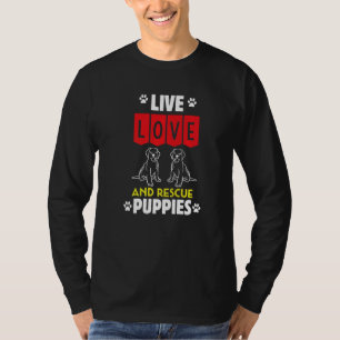 Mannen papaveradoptie Live Love and Rescue Dogs An T-shirt