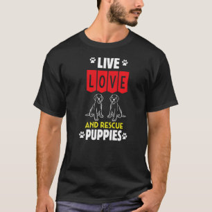 Mannen papaveradoptie Live Love and Rescue Dogs An T-shirt