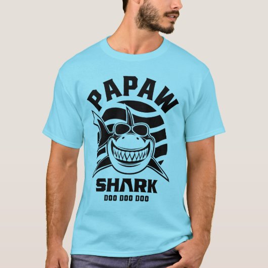 Mannen papaw Shark Father Grandpa Gift T-shirt (Voorkant)