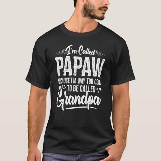 Mannen papaw Tee shirt van kleinkinderen Funny Gra (Voorkant)