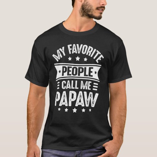 Mannen papaw Vaderdag voor mannen Mijn favoriete m T-shirt (Voorkant)