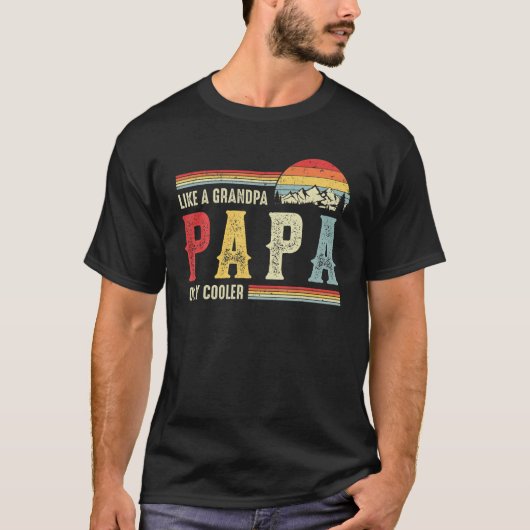 Mannen papier als opa alleen koel voor mannen grap t-shirt (Voorkant)