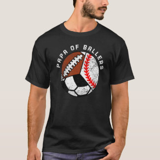 Mannen papier van balletbal Football Pp. T-shirt