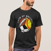 Mannen papier van het Football van de voetbalbal P T-shirt (Voorkant)