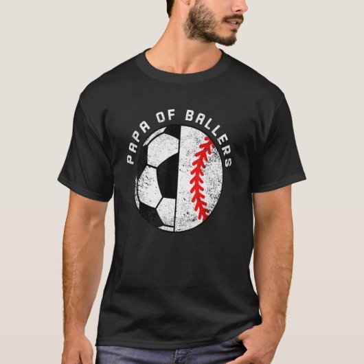 Mannen papier voor ballethonkbal t-shirt (Voorkant)