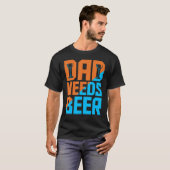 Mannen pappa heeft een bierkostuum nodig t-shirt (Voorkant volledig)