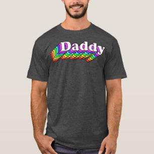 Mannen pappa, homepage Beer, Retro LGBT regenboog, T-shirt