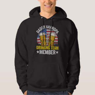 Mannen pappa opa vs Drink teamlid 4 van Hoodie