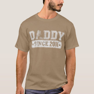 Mannen pappa sinds 2016 T Vaderdag New Dad Gift T-shirt