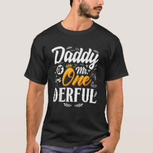 Mannen pappa van de heer Onederful 1ste verjaardag T-shirt