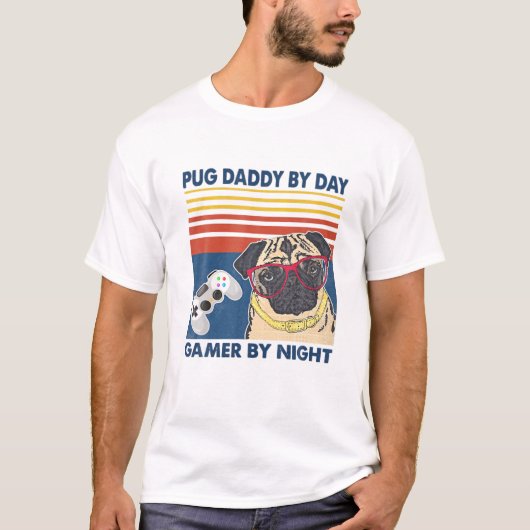Mannen pappie op dag Funny Dog Lover Vaderdag T-shirt (Voorkant)