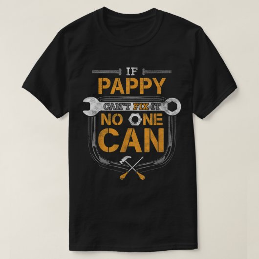 Mannen Pappy Handyman Fix it Shirt Mechanic (Design voorkant)