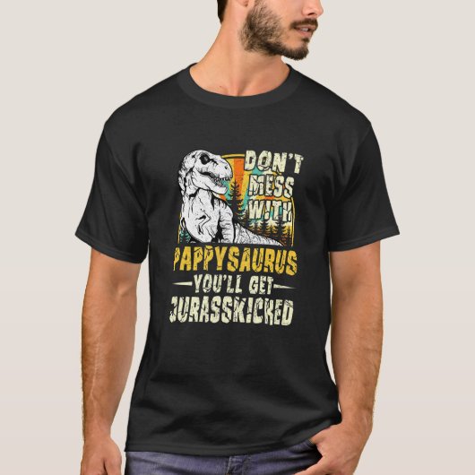 Mannen Pappy Rex Saurus Papasaurus Dinosaurus Man T-shirt (Voorkant)