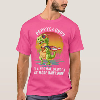 Mannen pappysaurus als een normale opa alleen meer t-shirt