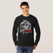 Mannen Pappysaurus rex Dinosaurus Pappy Saurus Vad T-shirt (Voorkant volledig)