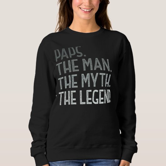 Mannen paps de mythe de legende voor opa Mannen fa Trui (Voorkant)