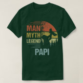 Mannen Papy Myth Legend voor Mannen en vader Funny T-shirt (Design voorkant)