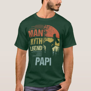 Mannen Papy Myth Legend voor Mannen en vader Funny T-shirt