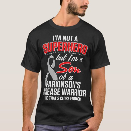 Mannen parkinsons Disease Awareness Son Hero T-shirt (Voorkant)