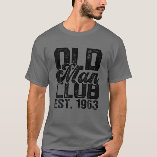 Mannen partij 1963 - Oude Man Club Est. 1963 T-shirt (Voorkant)