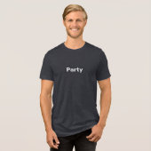 Mannen Party T-Shirt Black Heather (Voorkant volledig)