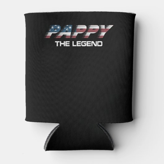 Mannen passen de vlag van Legend Amerika toe Blikjeskoeler (Voorkant)