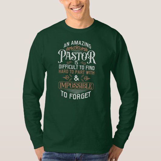 Mannen pastor minister van predikaat t-shirt (Voorkant)