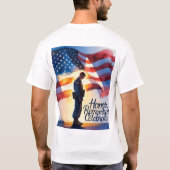 Mannen Patriotic Design T-shirt Memorial Day Brave (Achterkant)