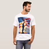 Mannen Patriotic Design T-shirt Memorial Day Brave (Voorkant volledig)