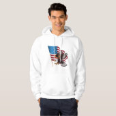 Mannen Patriotic Hoodie (Voorkant volledig)