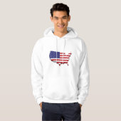 Mannen Patriotic Hoodie (Voorkant volledig)