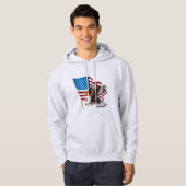 Mannen Patriotic Hoodie (Voorkant volledig)