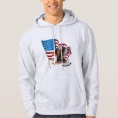 Mannen Patriotic Hoodie (Voorkant)