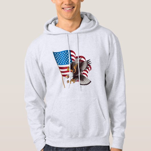 Mannen Patriotic Hoodie (Voorkant)