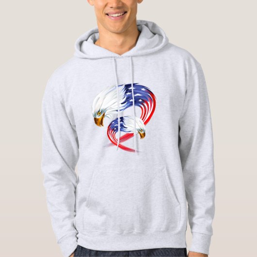 Mannen Patriotic Hoodie (Voorkant)