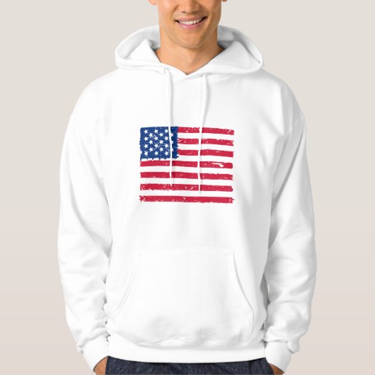 Mannen Patriotic Hoodie (Voorkant)